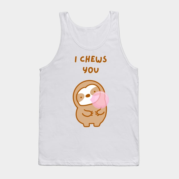 I Choose You Bubble Gum Sloth Tank Top by theslothinme